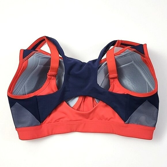 Champion Women's High Motion Control Impact Front Zip Red Blue Sports Bra Size M - Picture 14 of 15